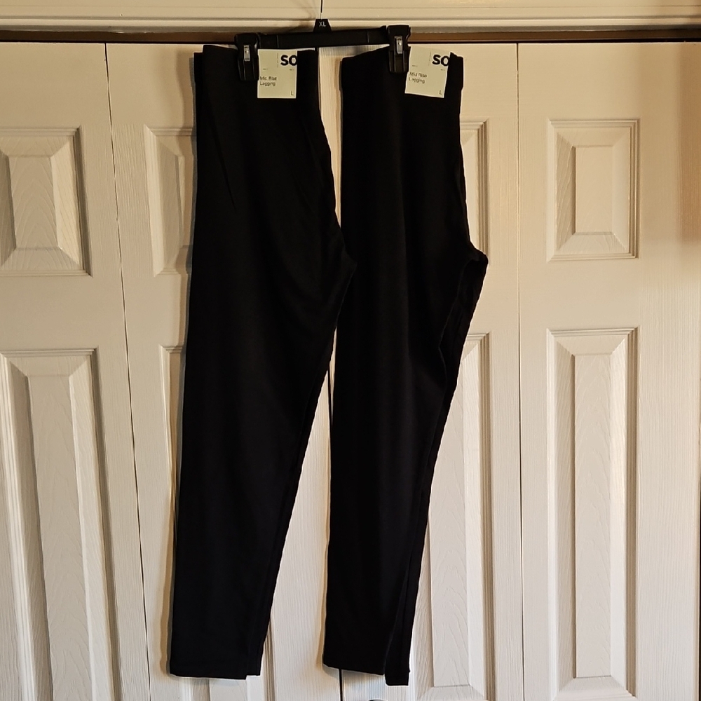 S.O. Black Slim Fit Leggings